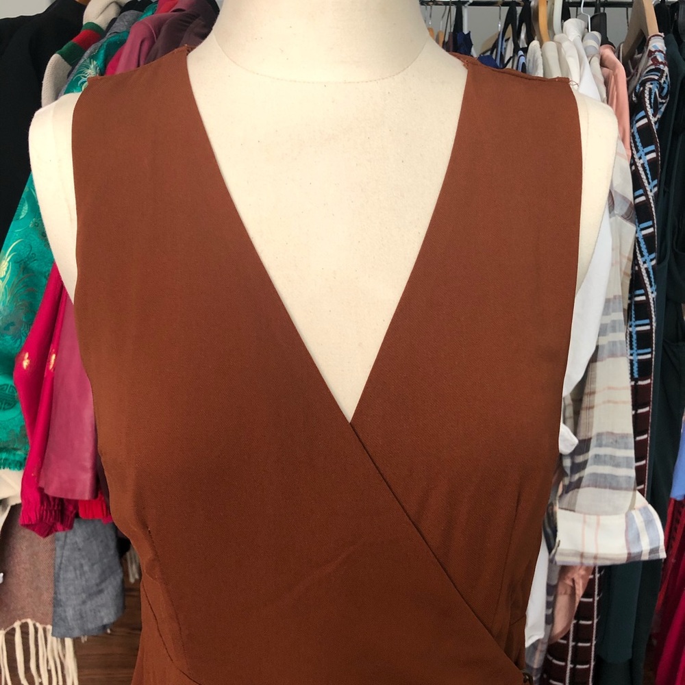 XXI CONTEMPORARY TERRACOTTA RUST DRESS sz M